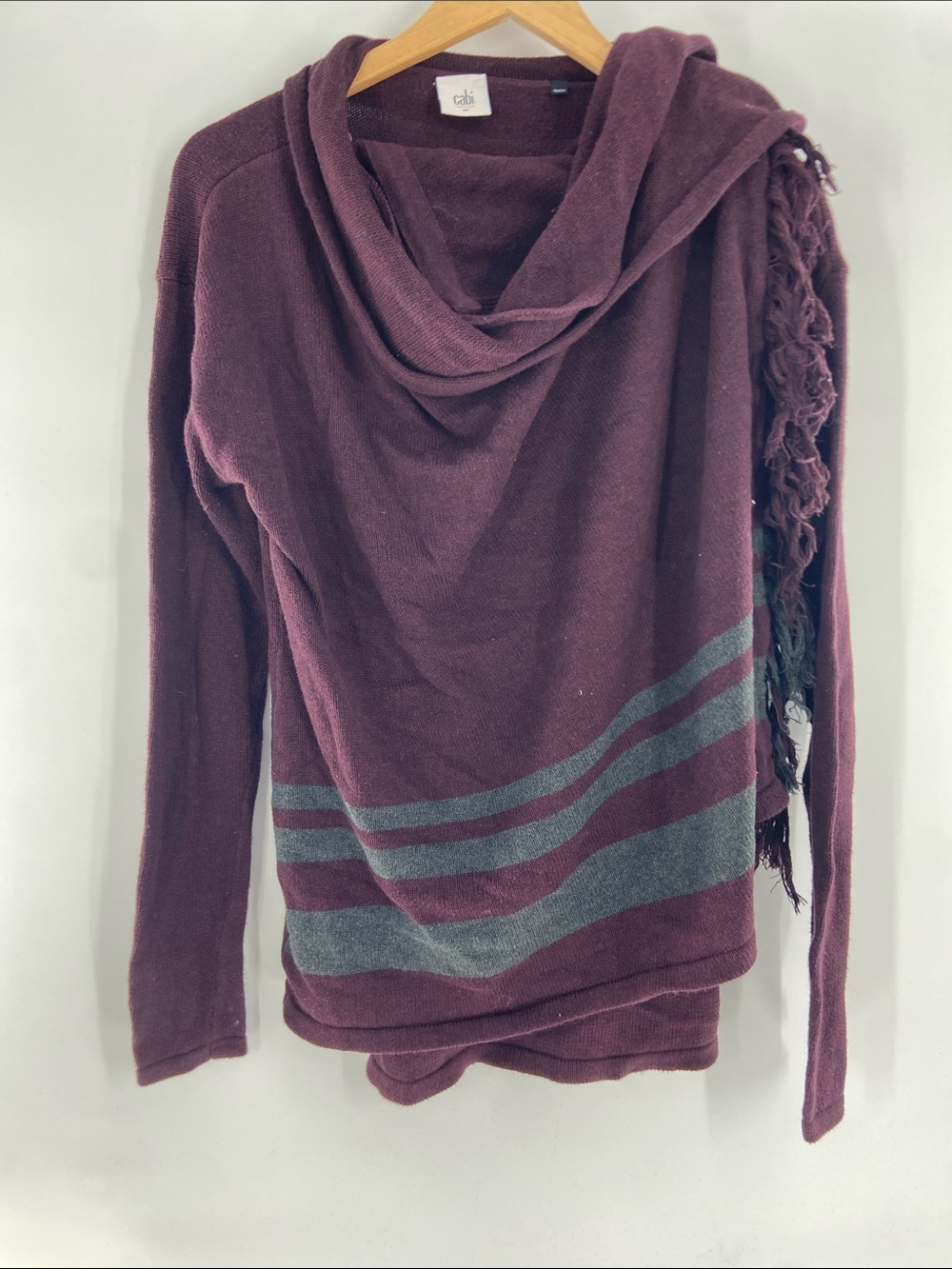 Cabi Burgundy Wrap Cardigan Sweater Size XS Gently Used